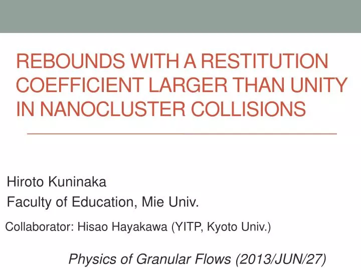 rebounds with a restitution coefficient larger than unity in nanocluster collisions