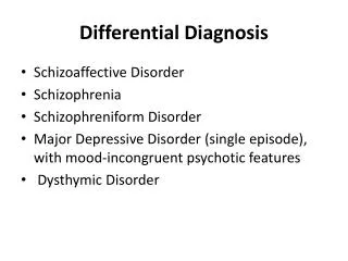 Differential Diagnosis
