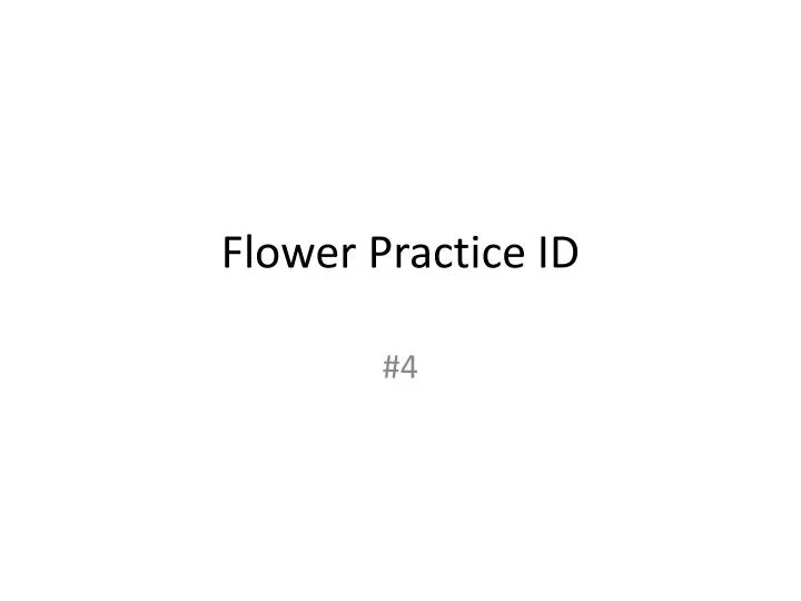 flower practice id