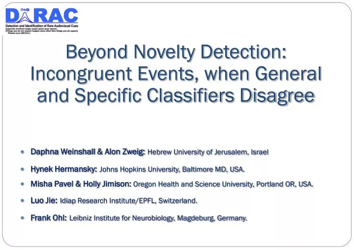 beyond novelty detection incongruent events when general and specific classifiers disagree