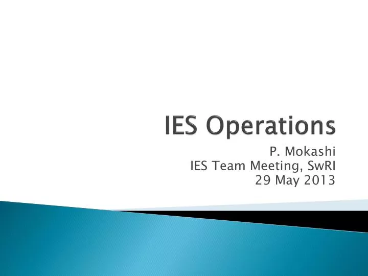 ies operations