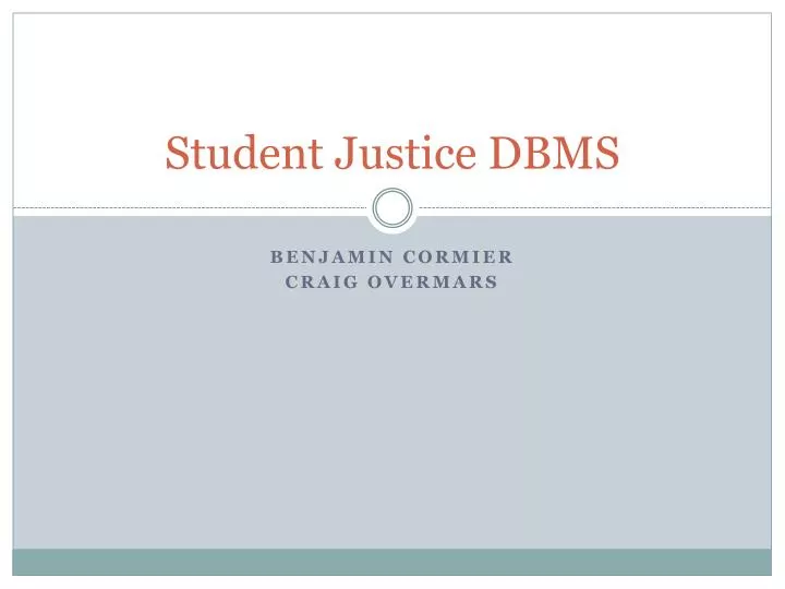 student justice dbms