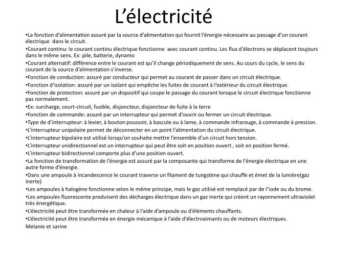 l lectricit