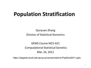 Population Stratification