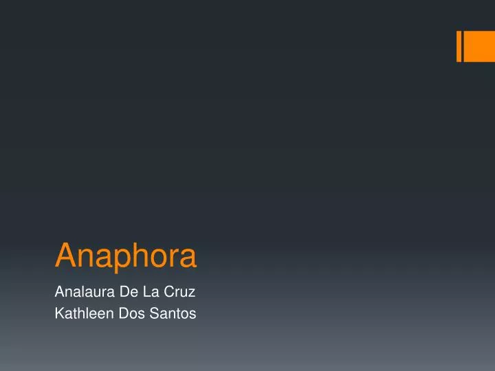 anaphora