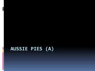Aussie Pies (A)