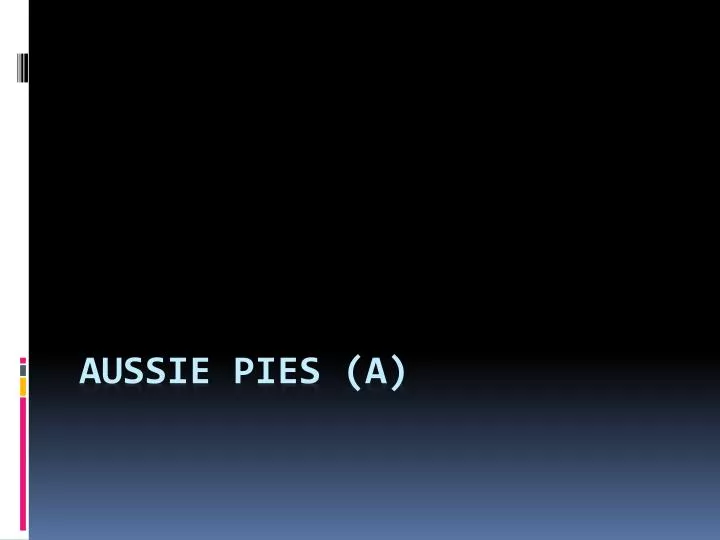 aussie pies a