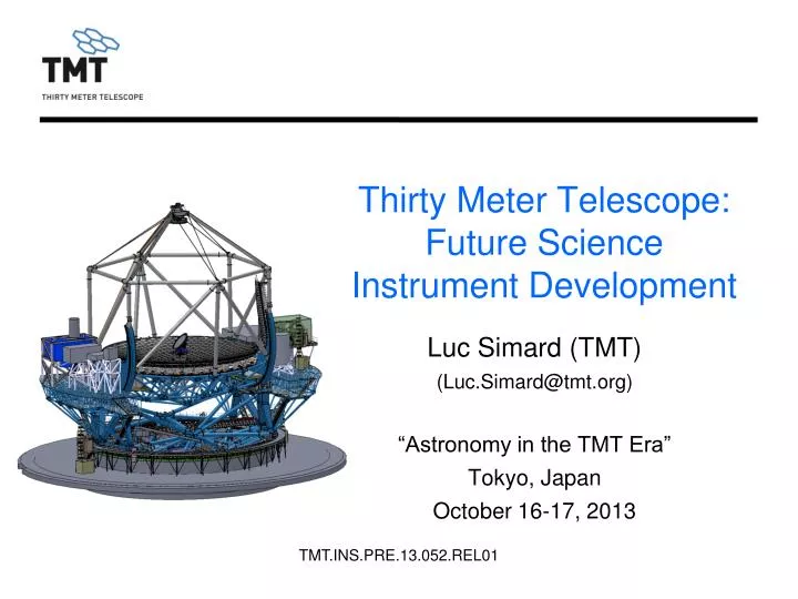 thirty meter telescope future science instrument development