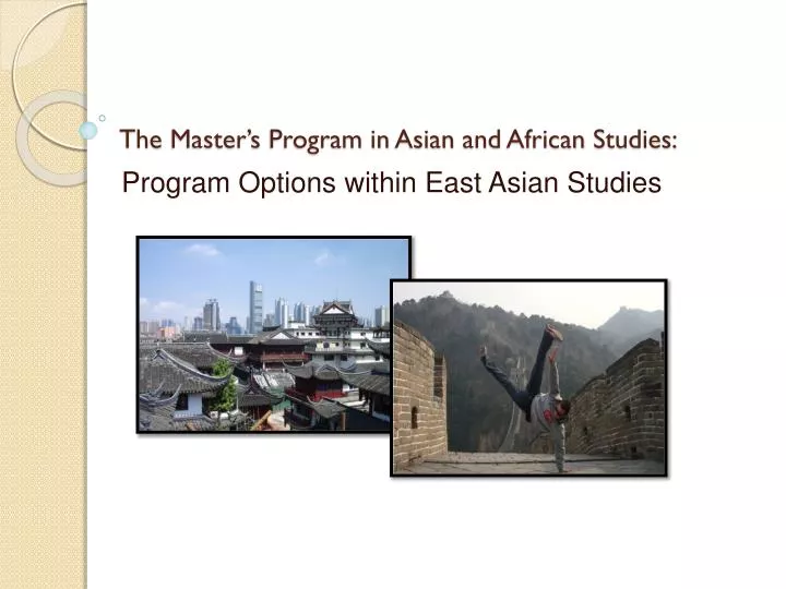 the master s program in asian and african studies