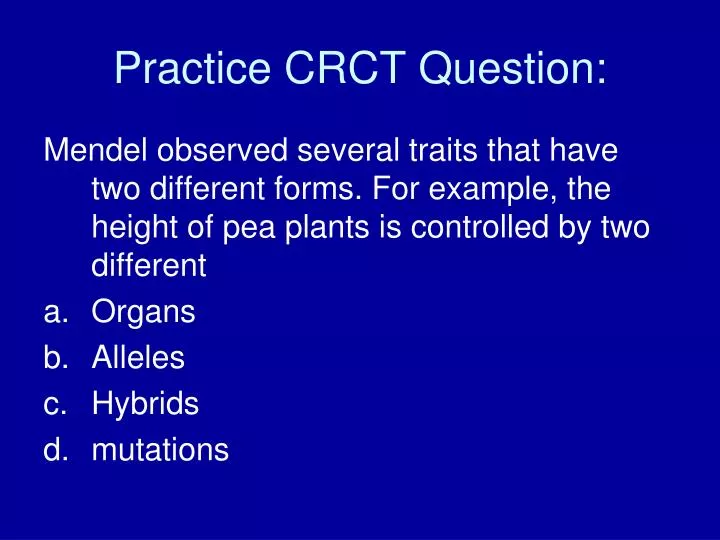 practice crct question