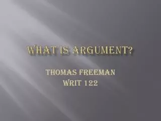 What is Argument?