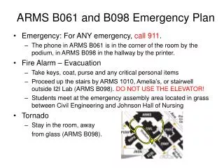 ARMS B061 and B098 Emergency Plan