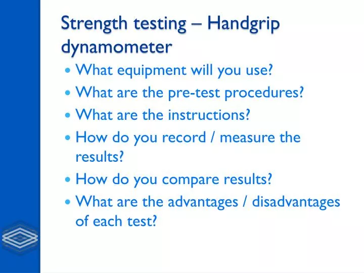 strength testing handgrip dynamometer