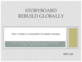 Storyboard REBUILD globally