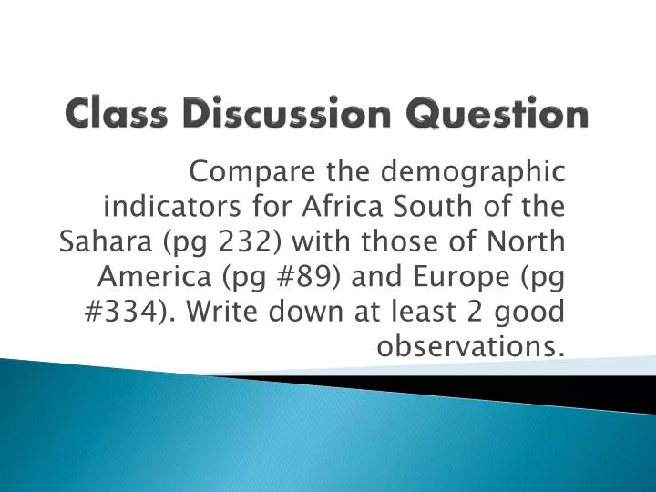 class discussion question