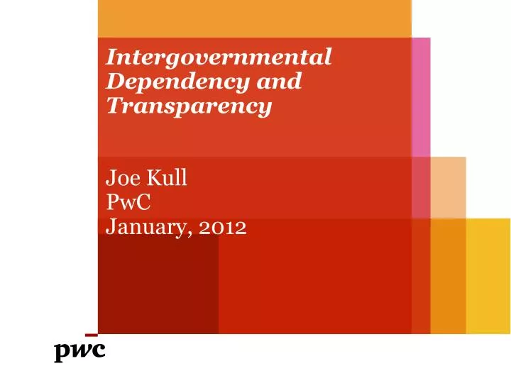 intergovernmental dependency and transparency