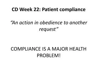 What is non-compliance?