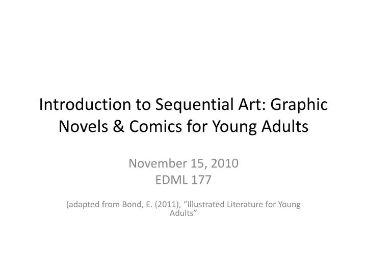 introduction to sequential art graphic novels comics for young adults