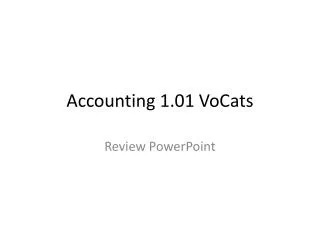 Accounting 1.01 VoCats