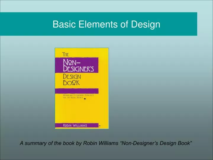 basic elements of design