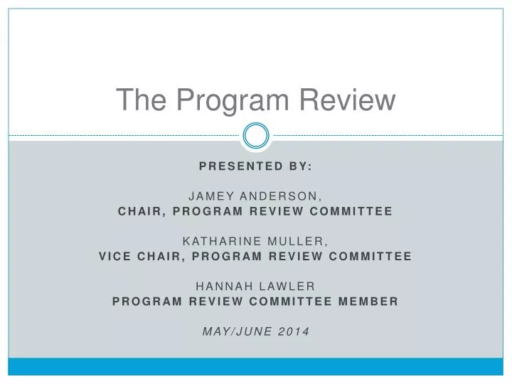 the program review
