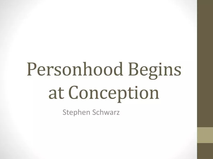 personhood begins at conception