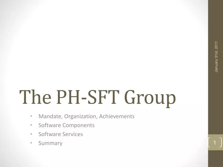 the ph sft group