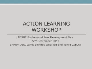 Action learning workshop