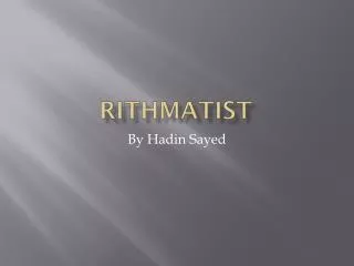 Rithmatist