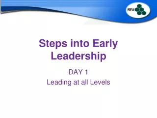 Steps into Early Leadership