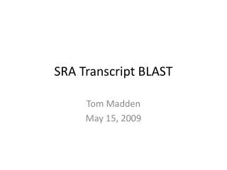 SRA Transcript BLAST