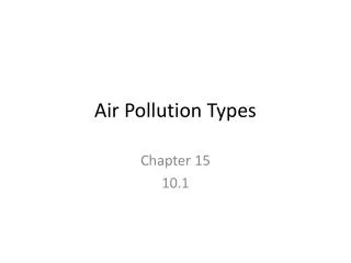 Air Pollution Types