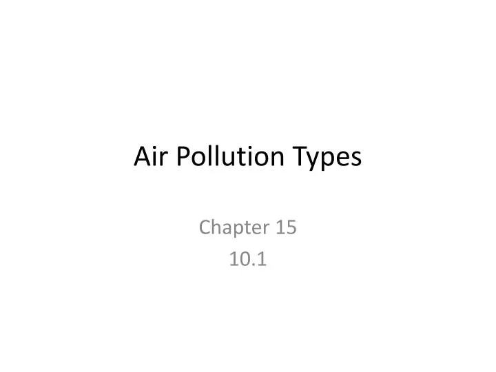 air pollution types