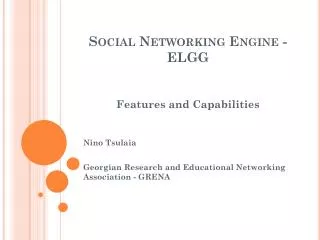 Social Networking Engine - ELGG