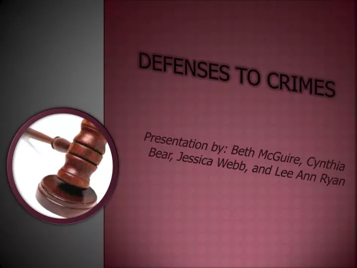 defenses to crimes