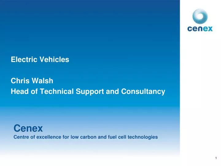 cenex centre of excellence for low carbon and fuel cell technologies