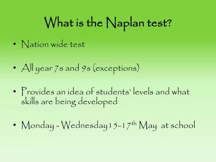 what is the naplan test