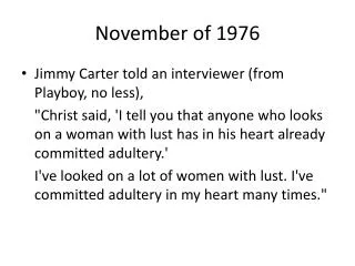 November of 1976