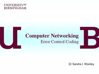 Computer Networking Error Control Coding