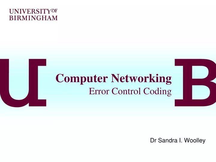 computer networking error control coding