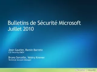 bulletins de s curit microsoft juillet 2010