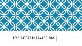 Respiratory Pharmacology