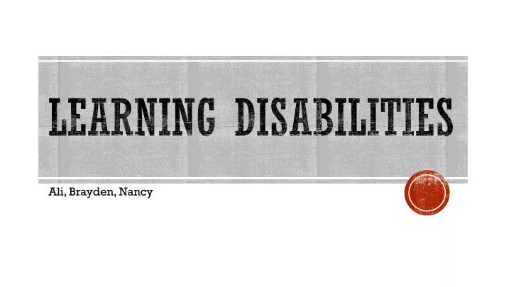 learning disabilities