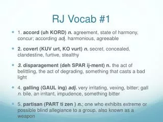 RJ Vocab #1