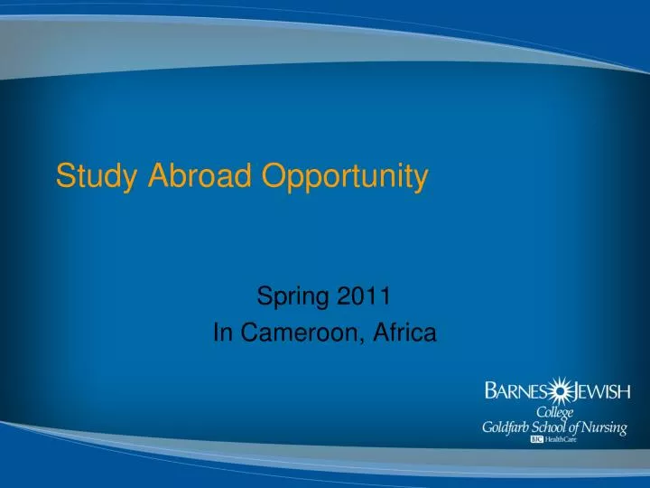 study abroad opportunity
