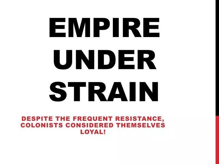 empire under strain