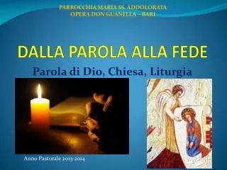 dalla parola alla fede