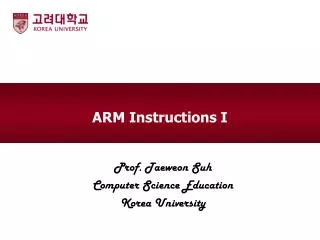 ARM Instructions I