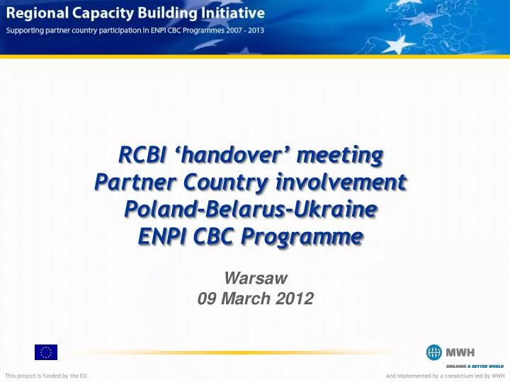 rcbi handover meeting partner country involvement poland belarus ukraine enpi cbc programme