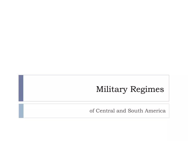 military regimes